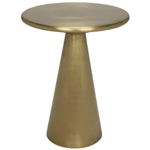 Cassia Side Table, Metal with Brass Finish