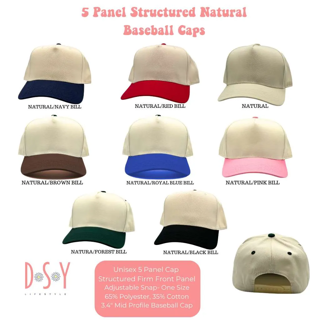 Cherry Bow 5 Panel Baseball Hat