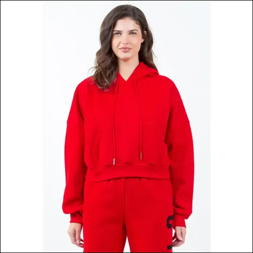 Chic American Bazi Graphic Cropped Hoodie
