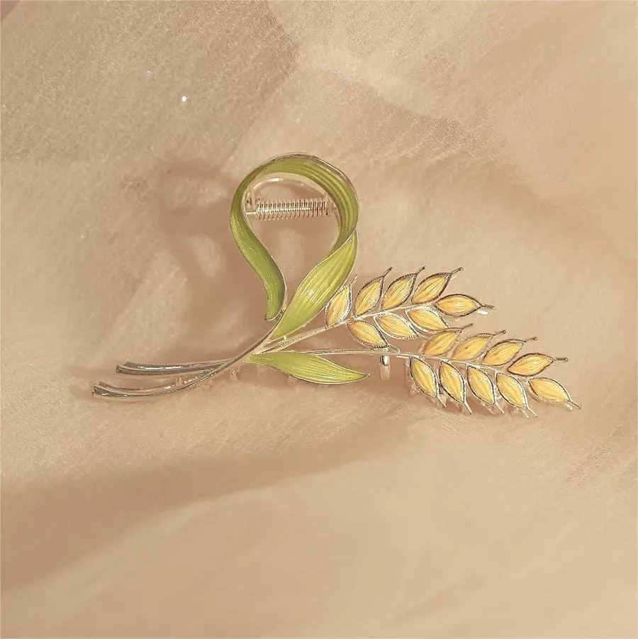Chic Golden Ears Of Wheat Chignon Claw Clip Hair Clip