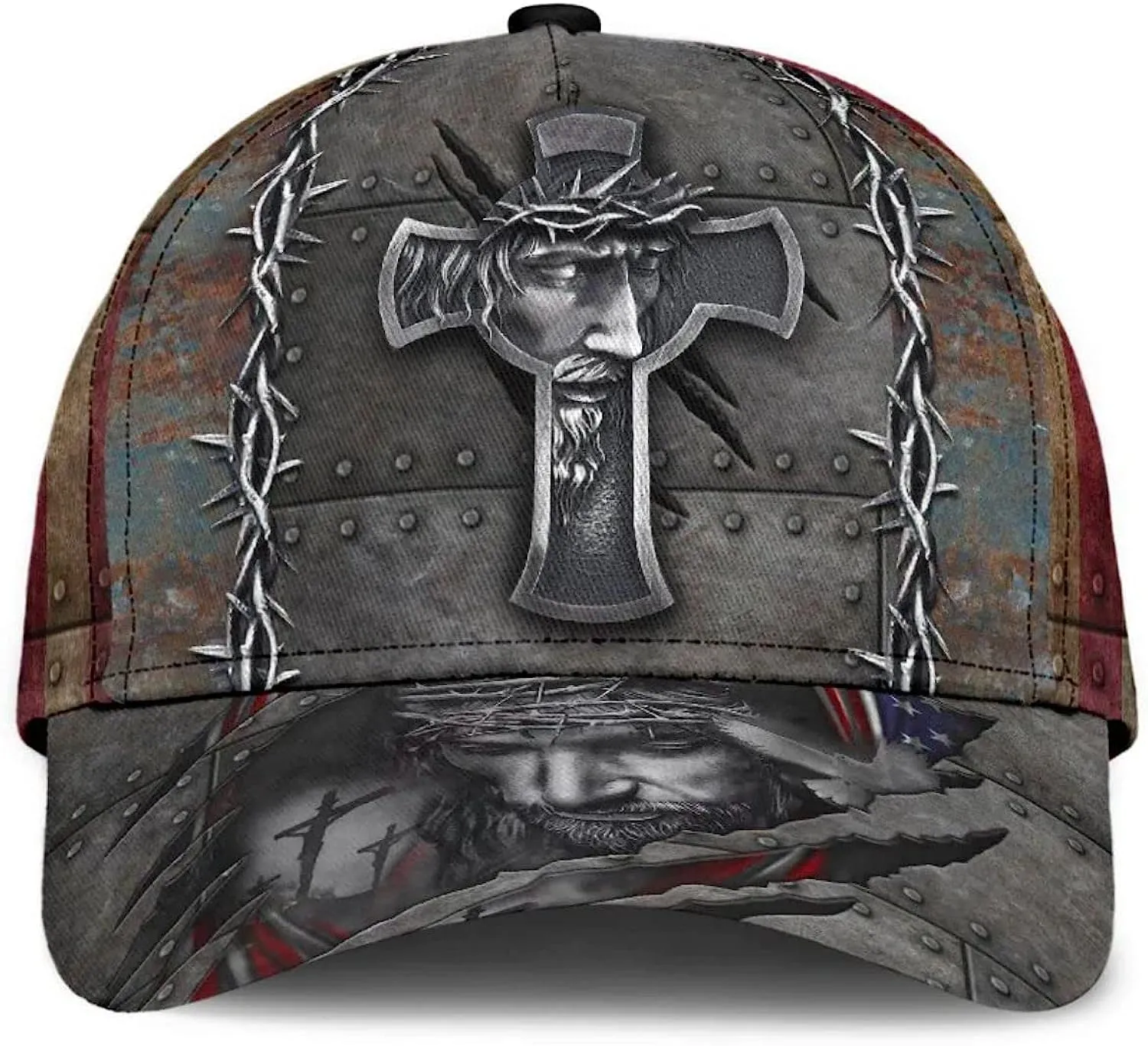Christianartbag Hat, Personalized Name Classic Cap with Jesus Cross Crucifixion Of Jesus Design, Personalized Hat, Christian Hat, CABHAT19141223.