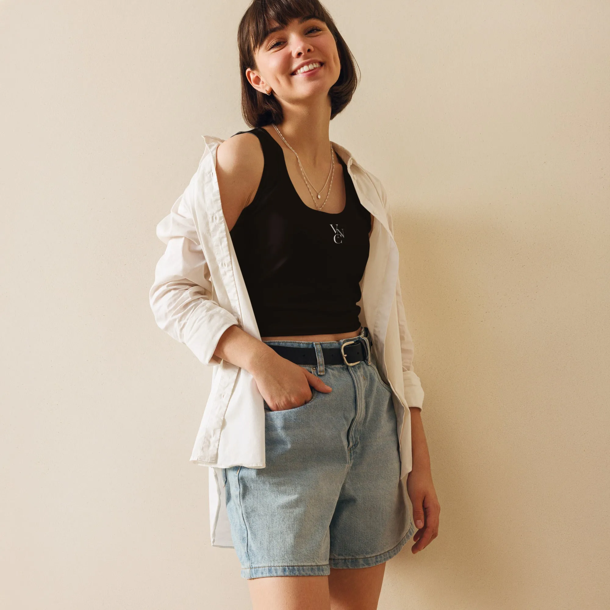 City Chic Crop Top in Classic Black