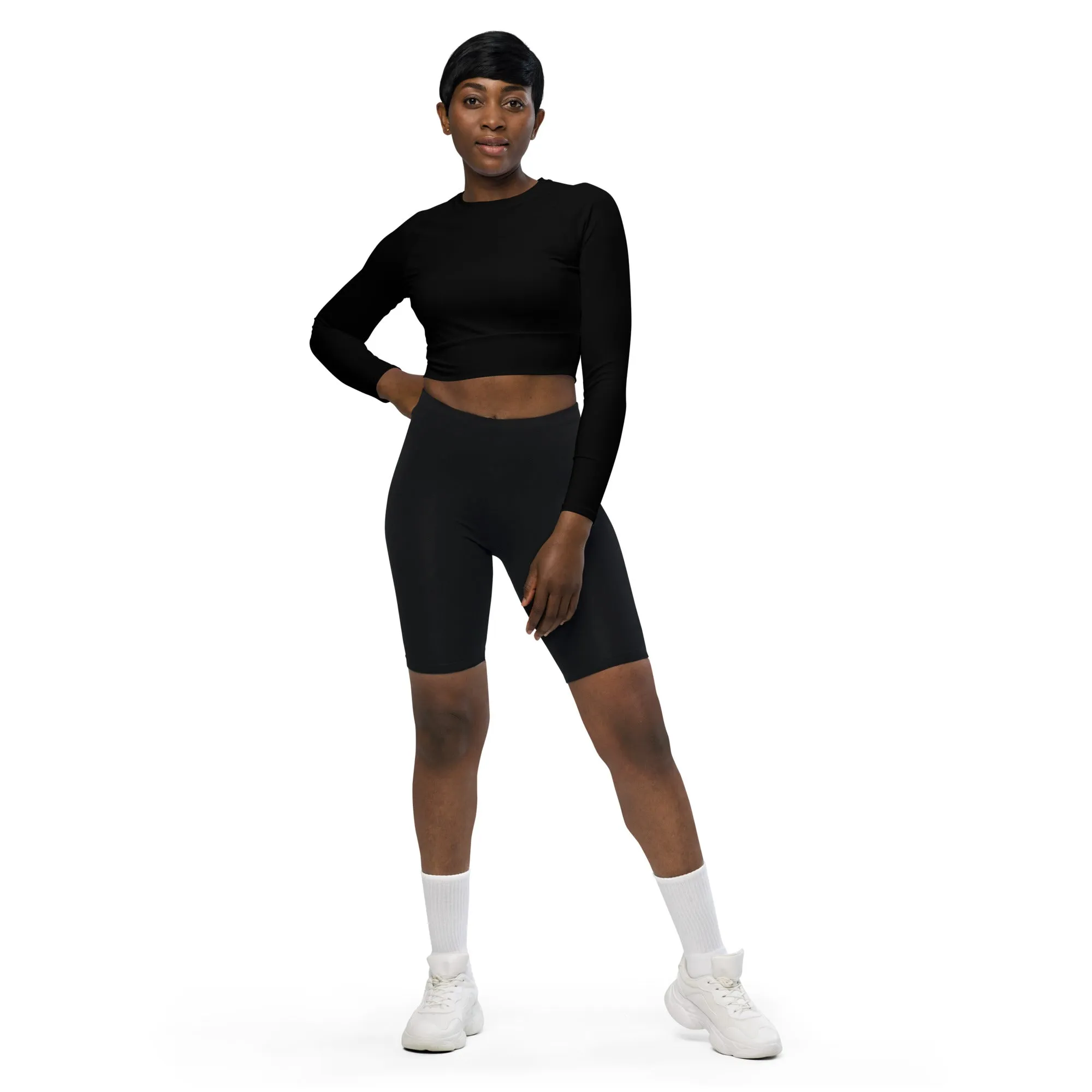 City Chic Long Sleeve Crop Top