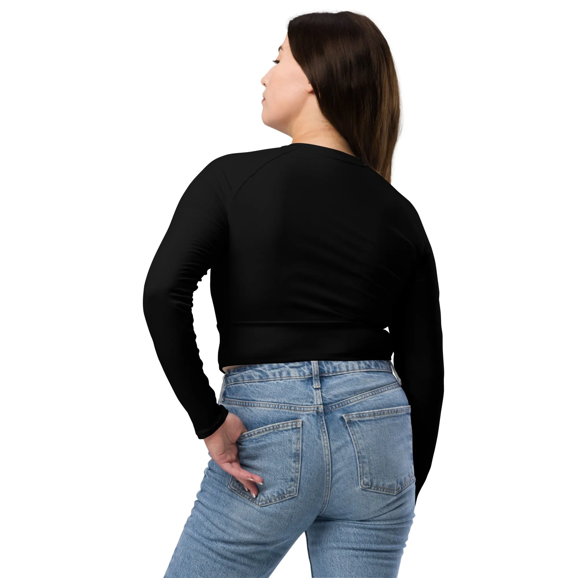 City Chic Long Sleeve Crop Top