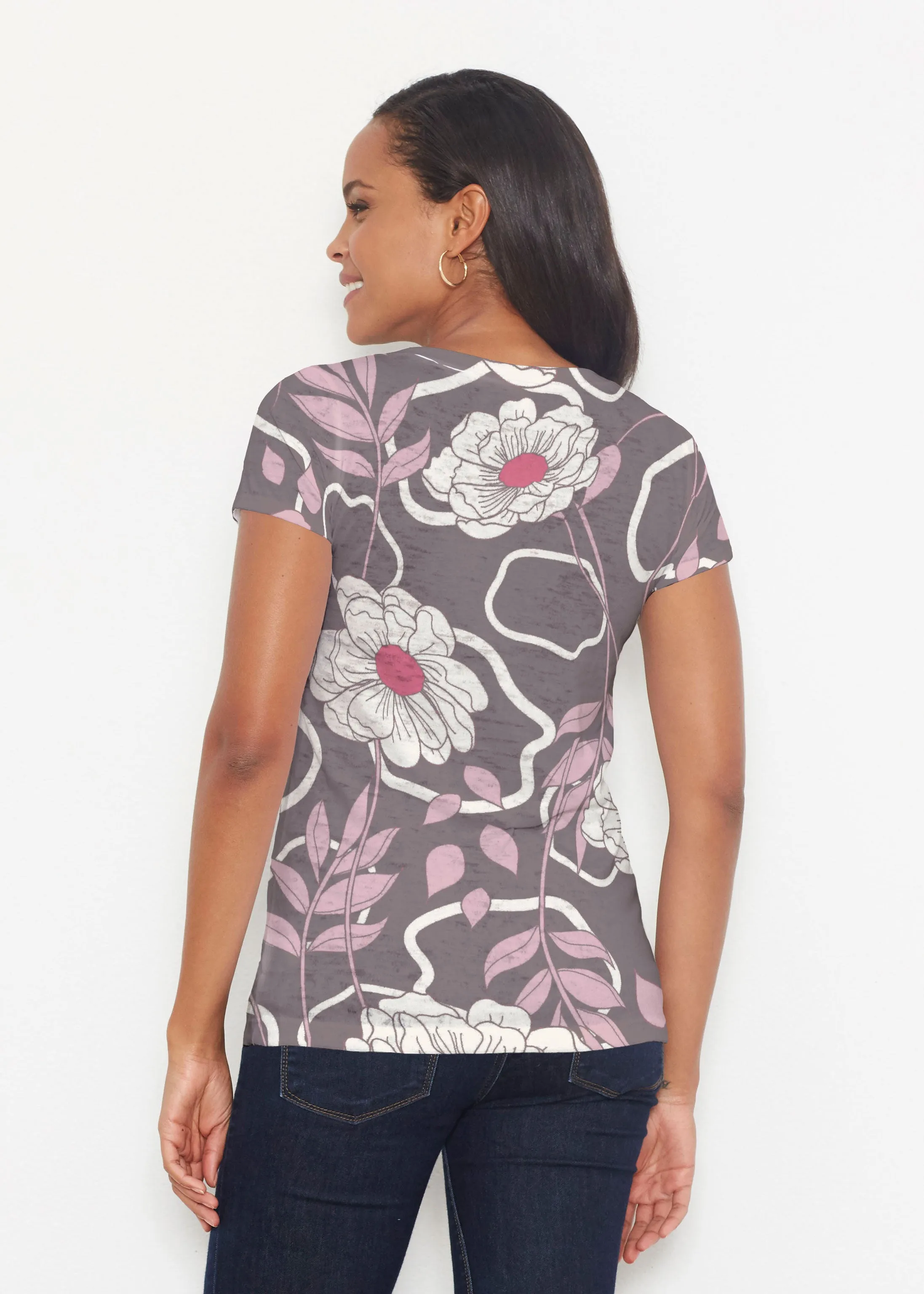 Clarisse (8125) ~ Short Sleeve Scoop Shirt
