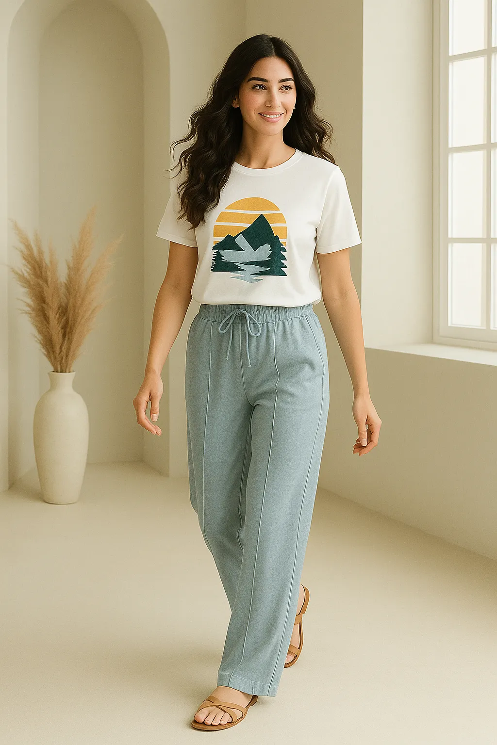 Cloud Mist Relaxed Trousers