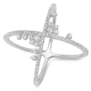 Cluster Diamond X Ring