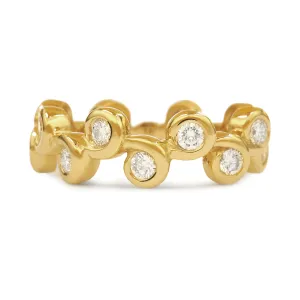 Contour Coil Diamond Stack Band