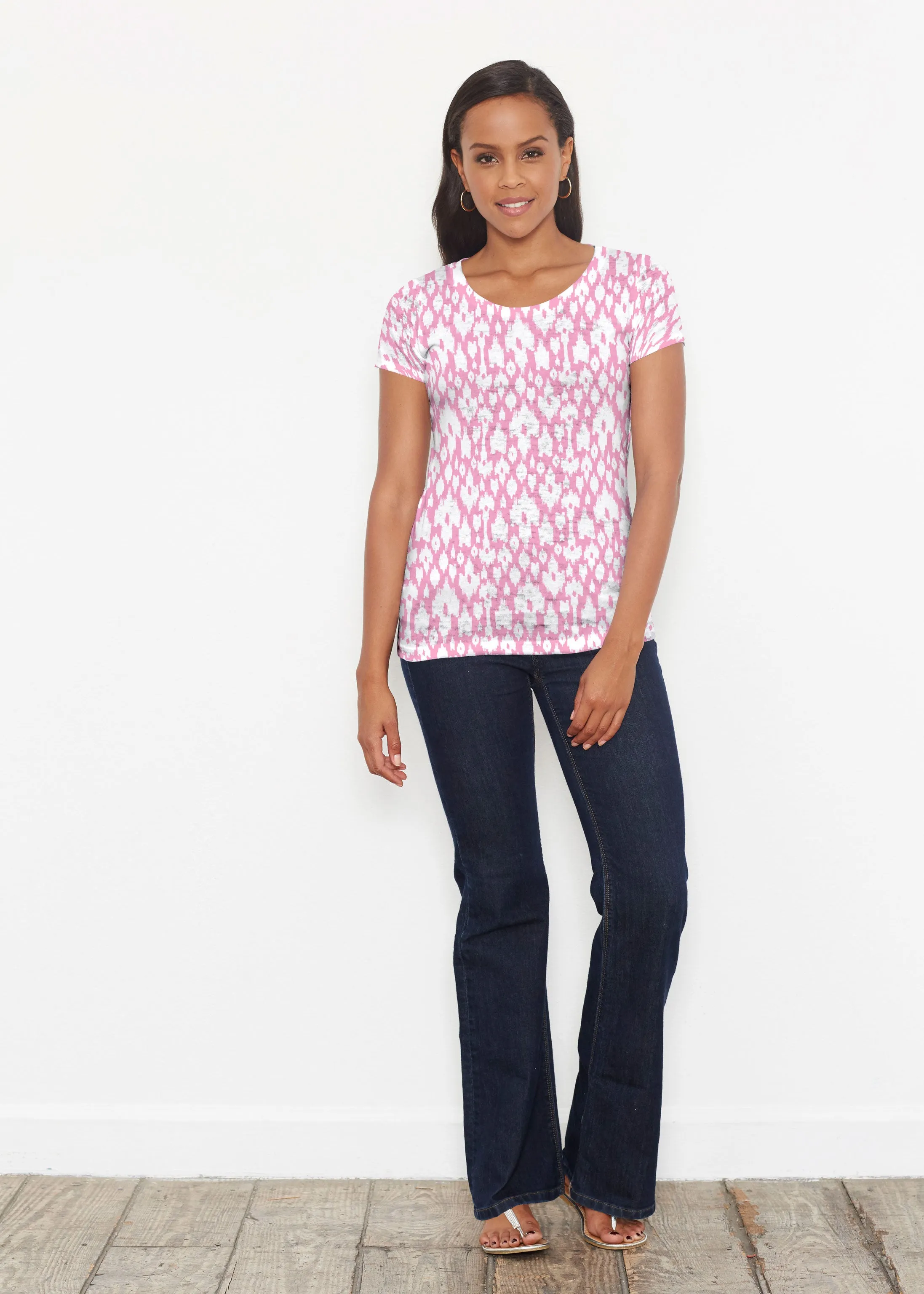 Cosmo Ikat (7933) ~ Short Sleeve Scoop Shirt