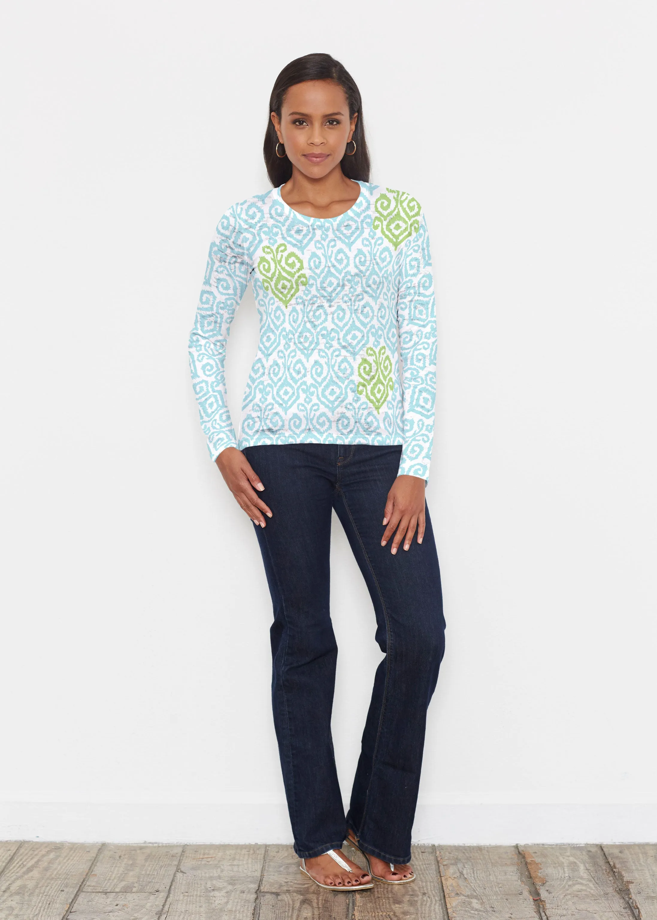 Crayola Aqua- Lime (8029) ~ Signature Long Sleeve Crew Shirt