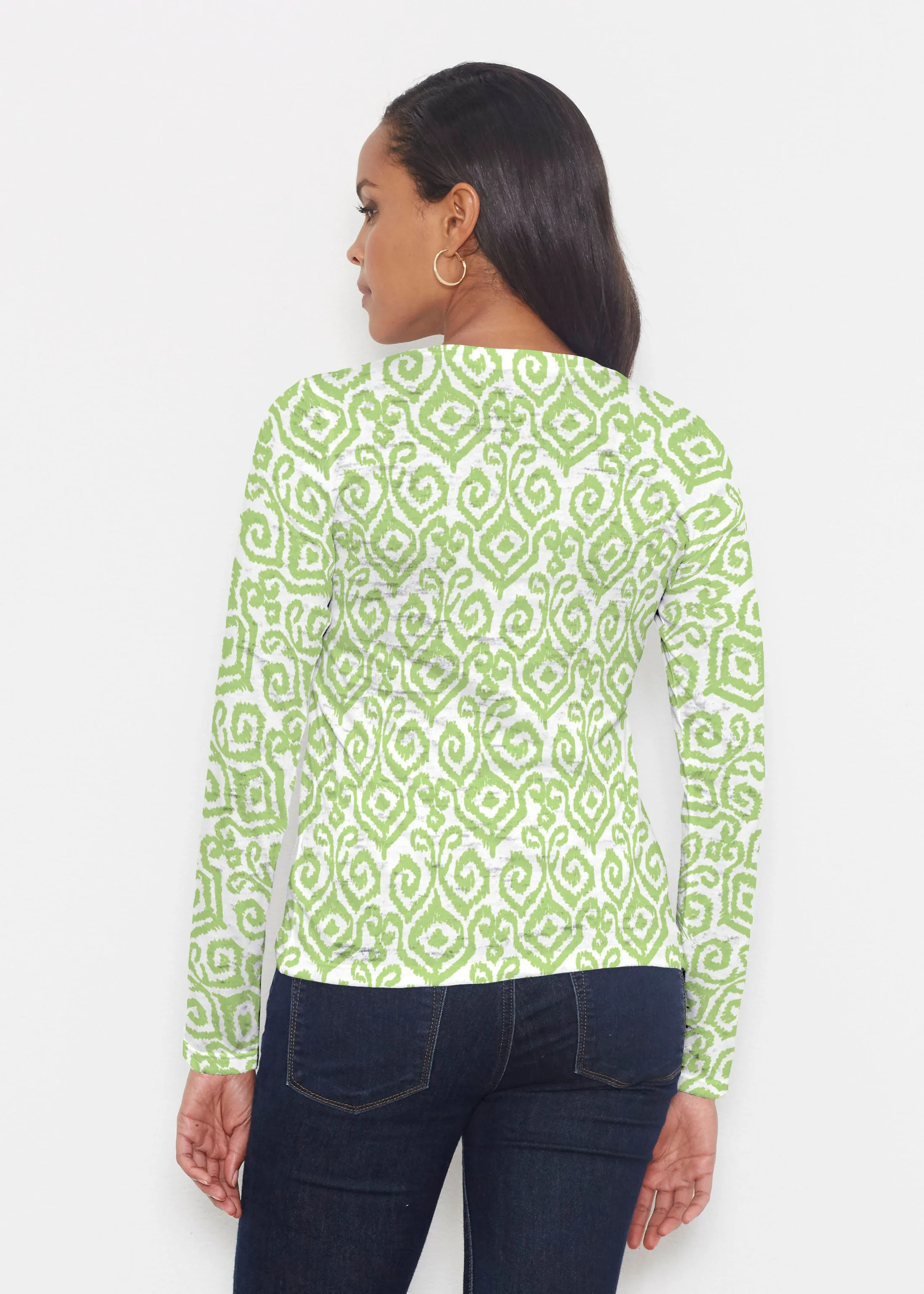 Crayola Aqua- Lime (8029) ~ Signature Long Sleeve Crew Shirt