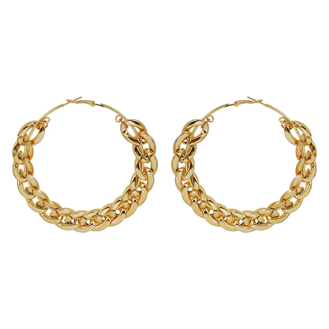 Curb Chain Hoops