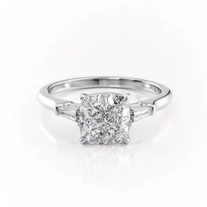 Cushion Cut Moissanite, Traditional Classic Design