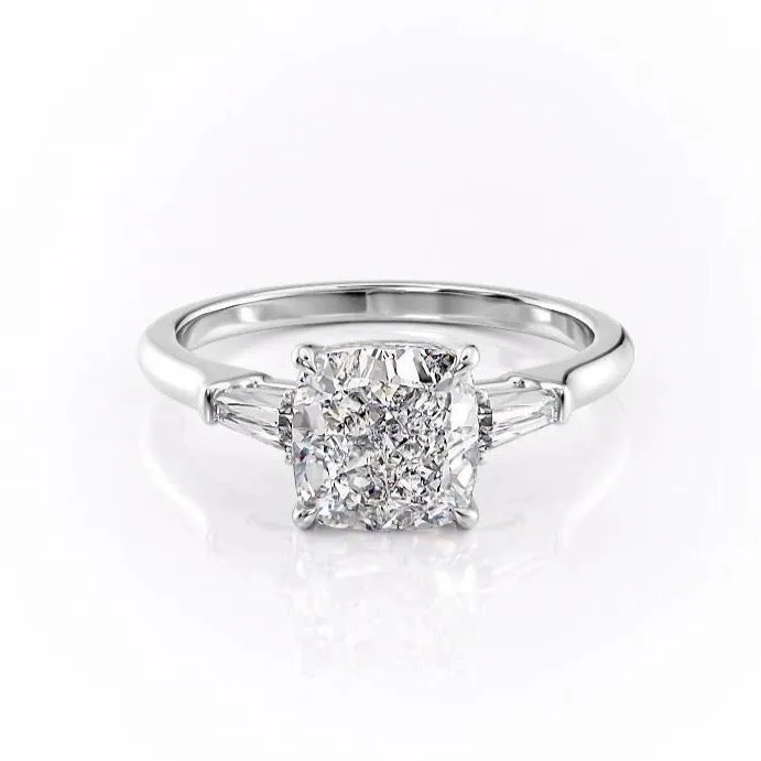 Cushion Cut Moissanite, Traditional Classic Design