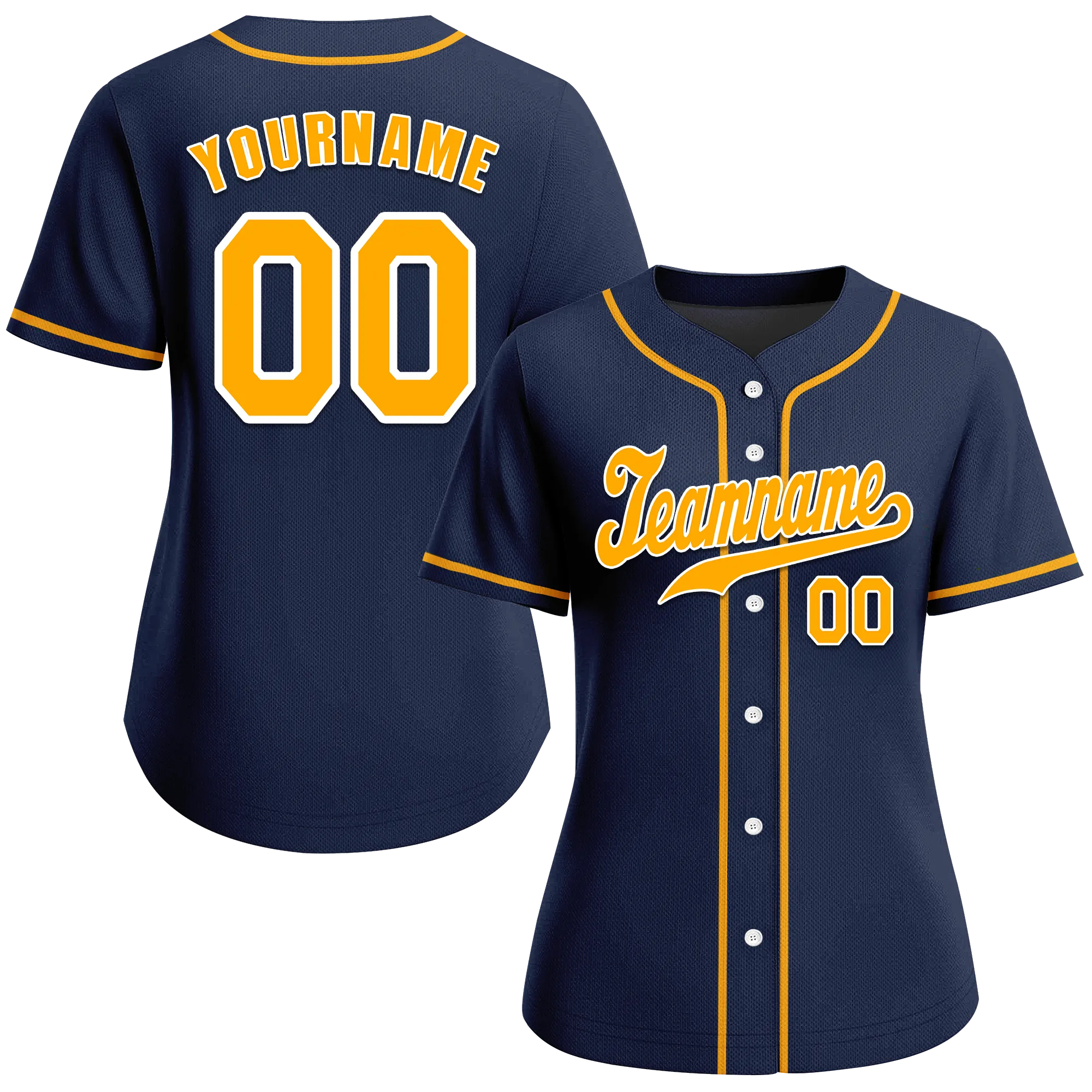 Custom Blue Classic Style Orange Authentic Baseball Jersey