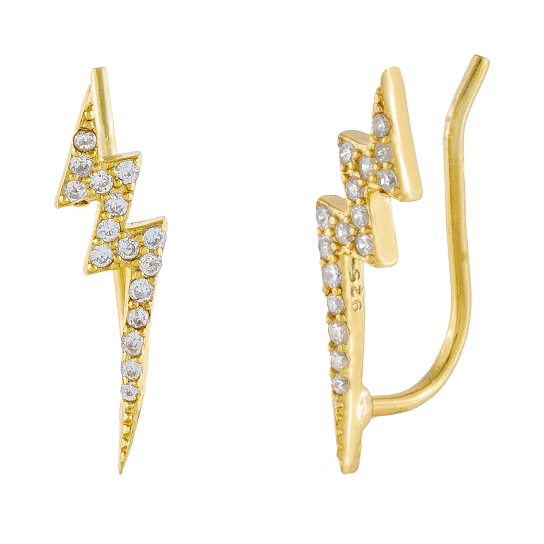 CZ Lightning Bolt Ear Climber