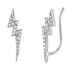 CZ Lightning Bolt Ear Climber