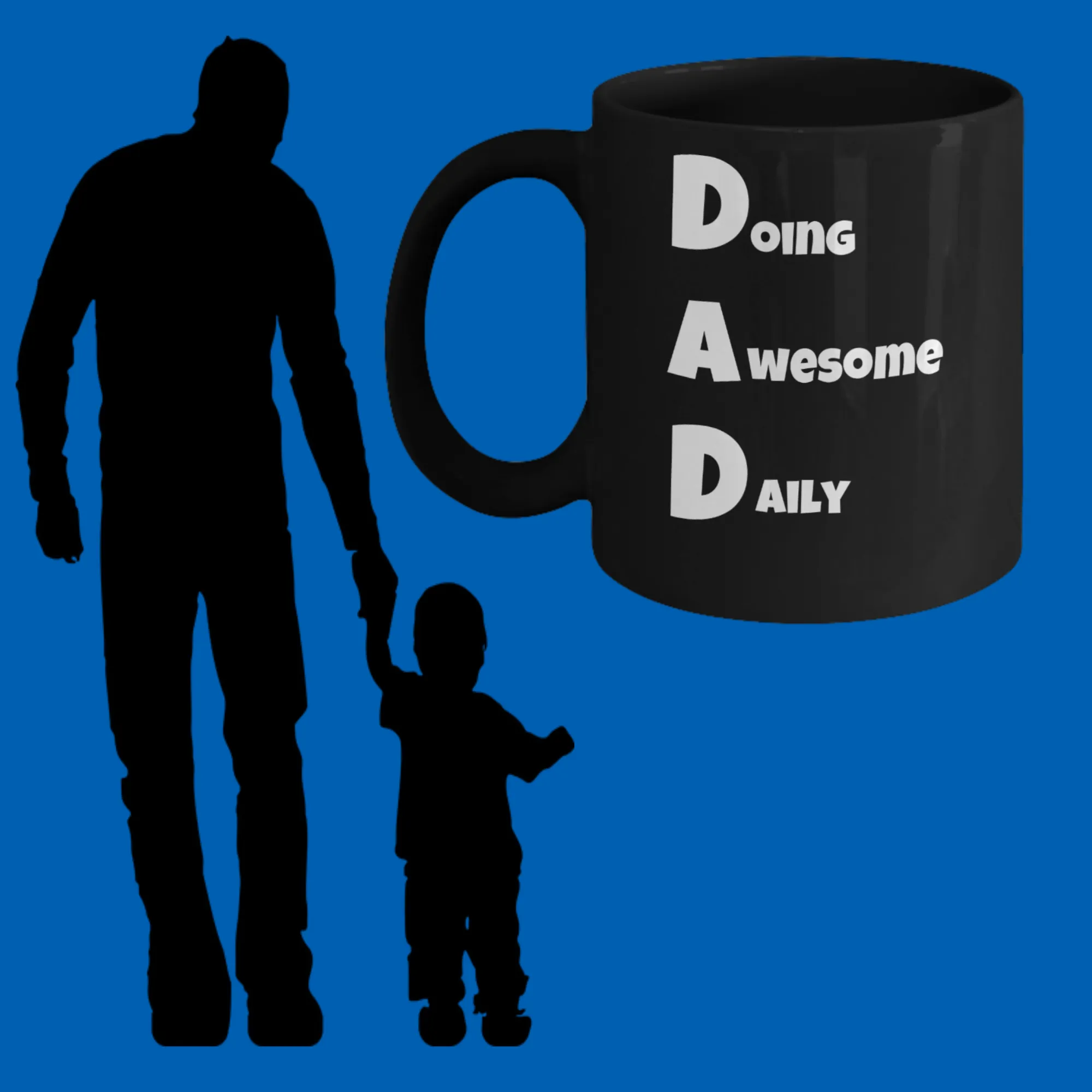 Dad Doing Awesome Daily Funny Coffee Mug Black