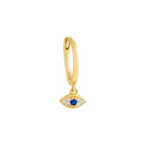 Dangling Evil Eye Huggie Earring