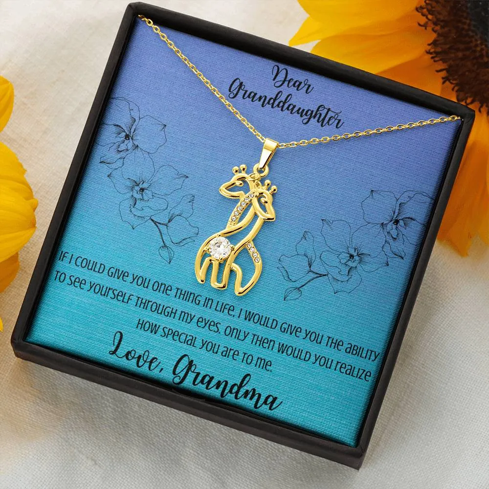 Dear Granddaughter Giraffe Necklace