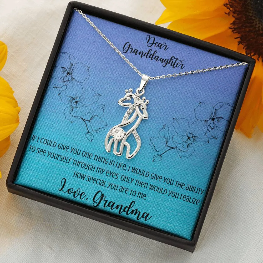 Dear Granddaughter Giraffe Necklace