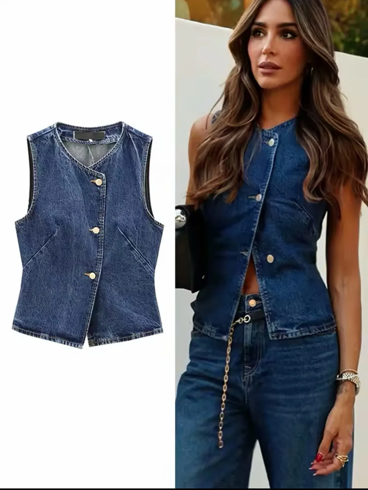 Denim Chic Weste