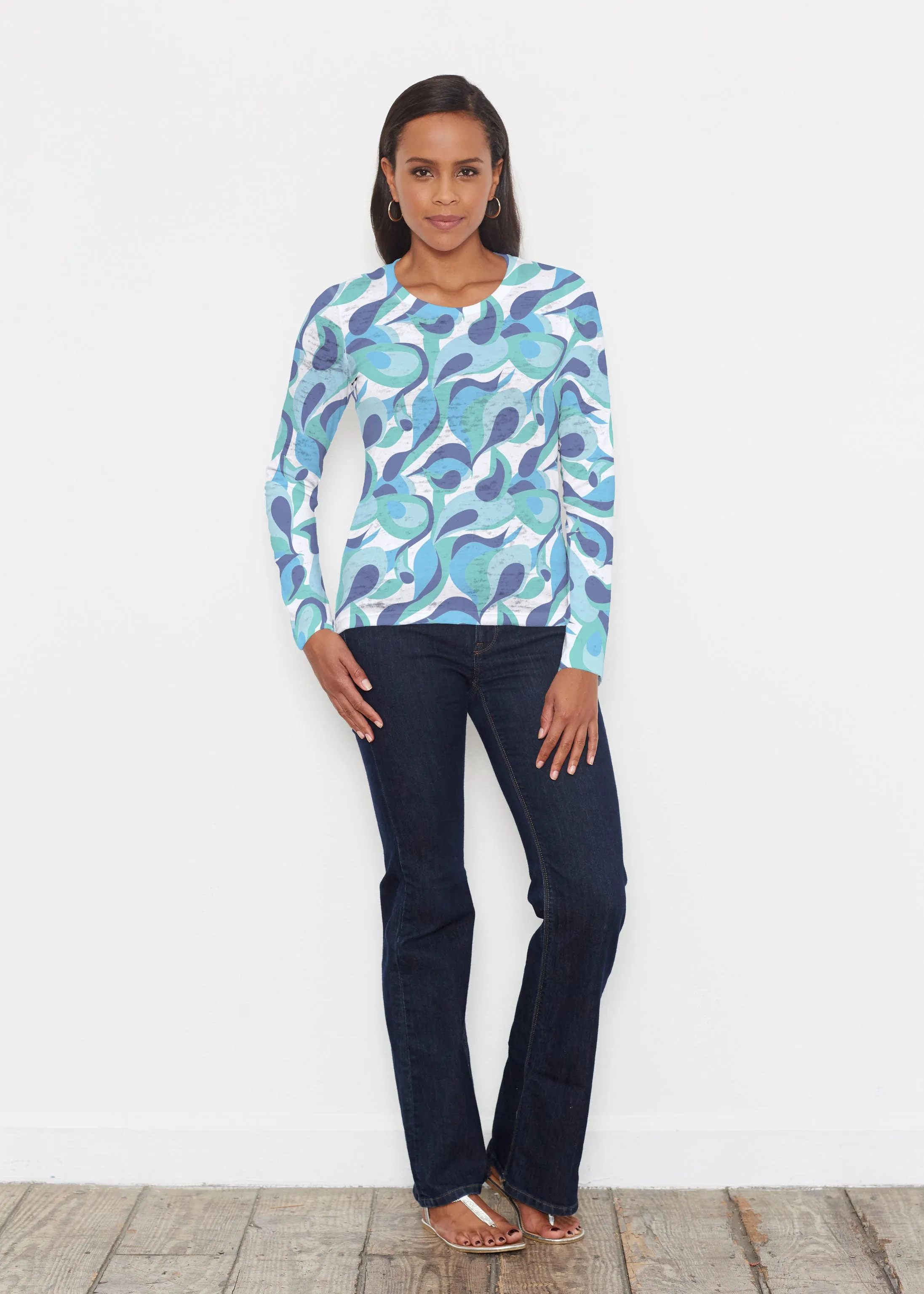 Disco Blue (8067) ~ Signature Long Sleeve Crew Shirt