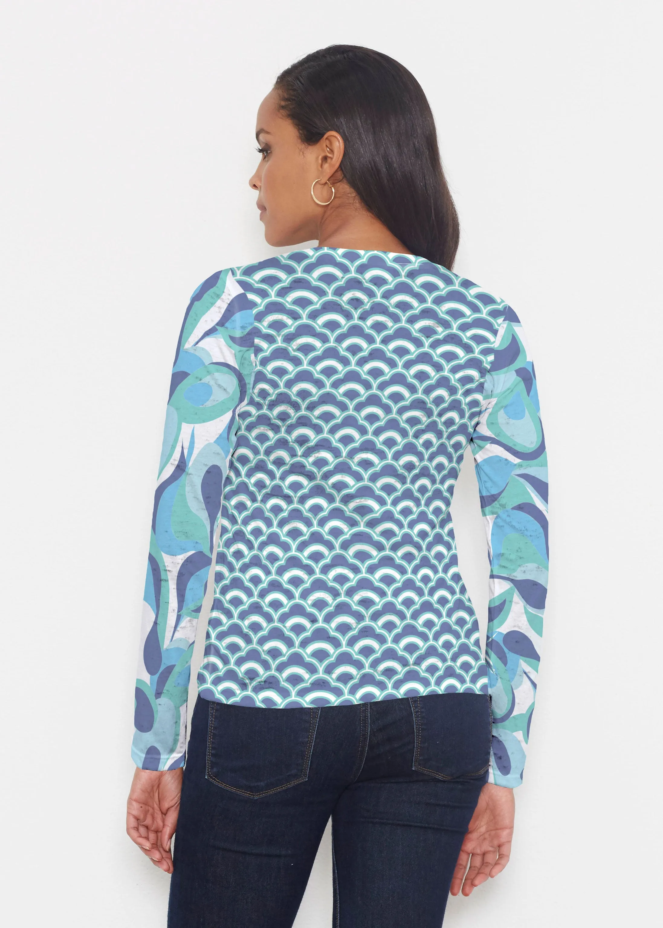 Disco Blue (8067) ~ Signature Long Sleeve Crew Shirt