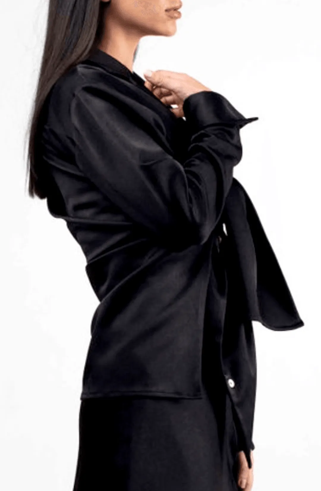 DONNA OVERSIZED SHIRT - BLACK