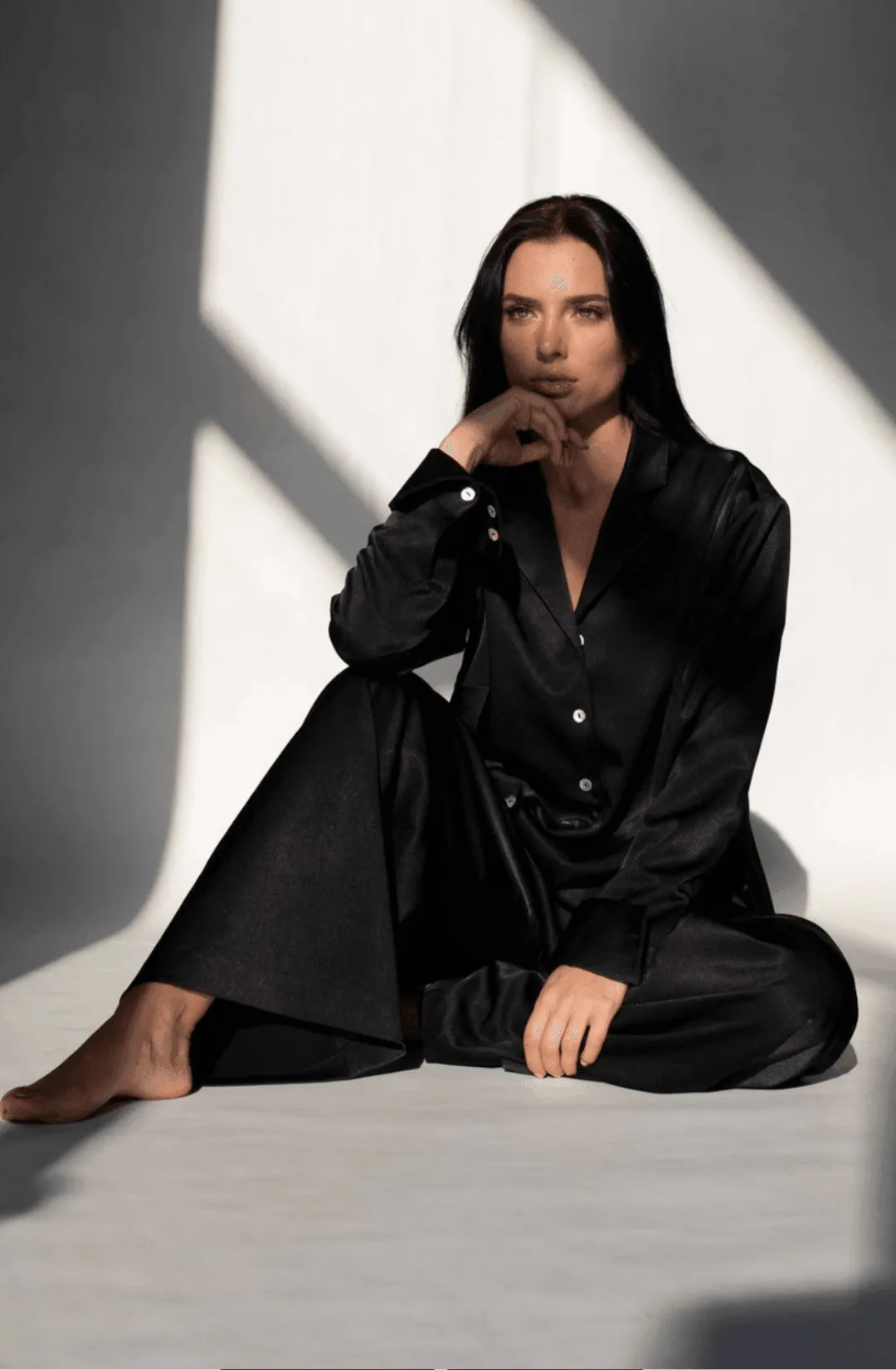DONNA OVERSIZED SHIRT - BLACK