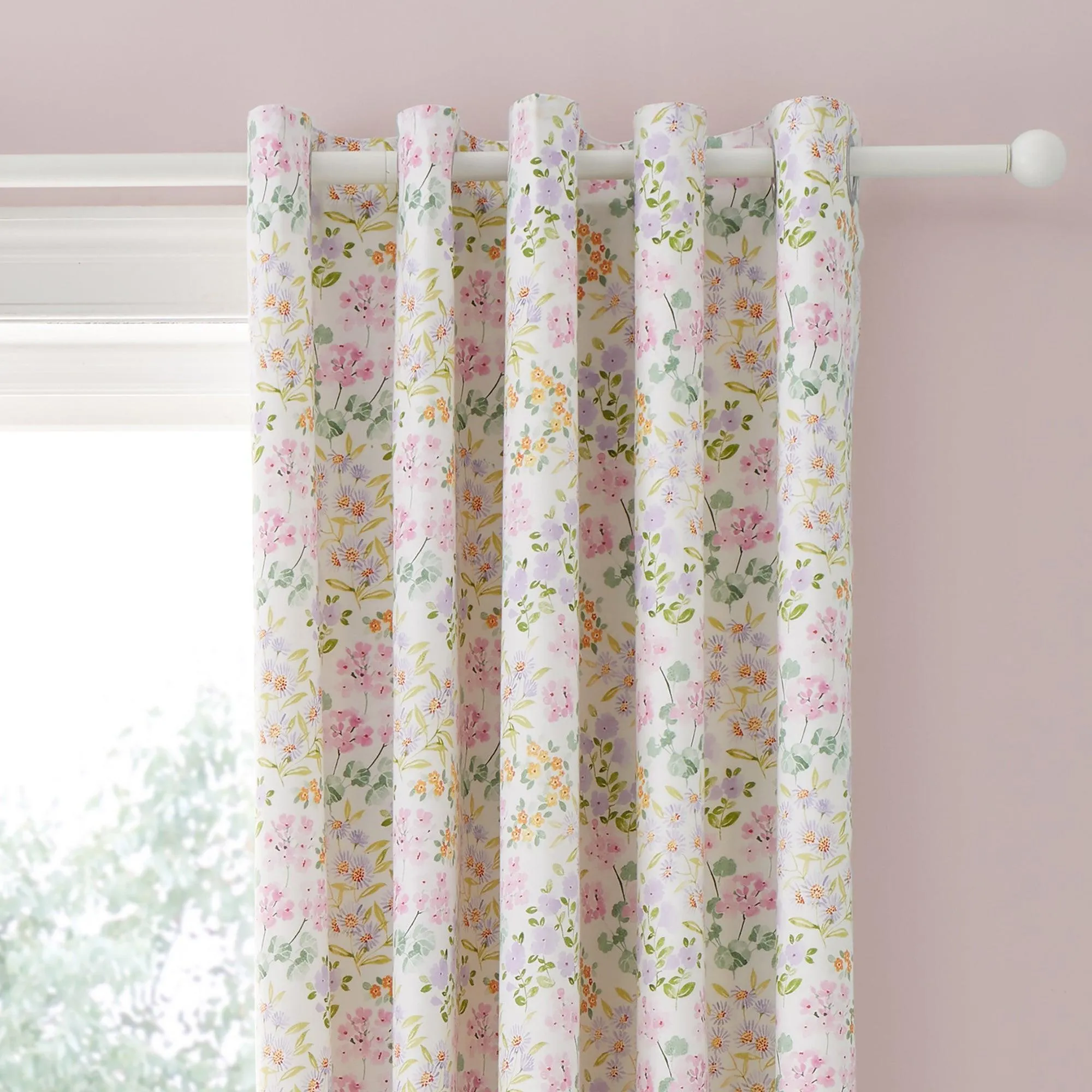 Dreams & Drapes Edith Eyelet Curtains - Lilac
