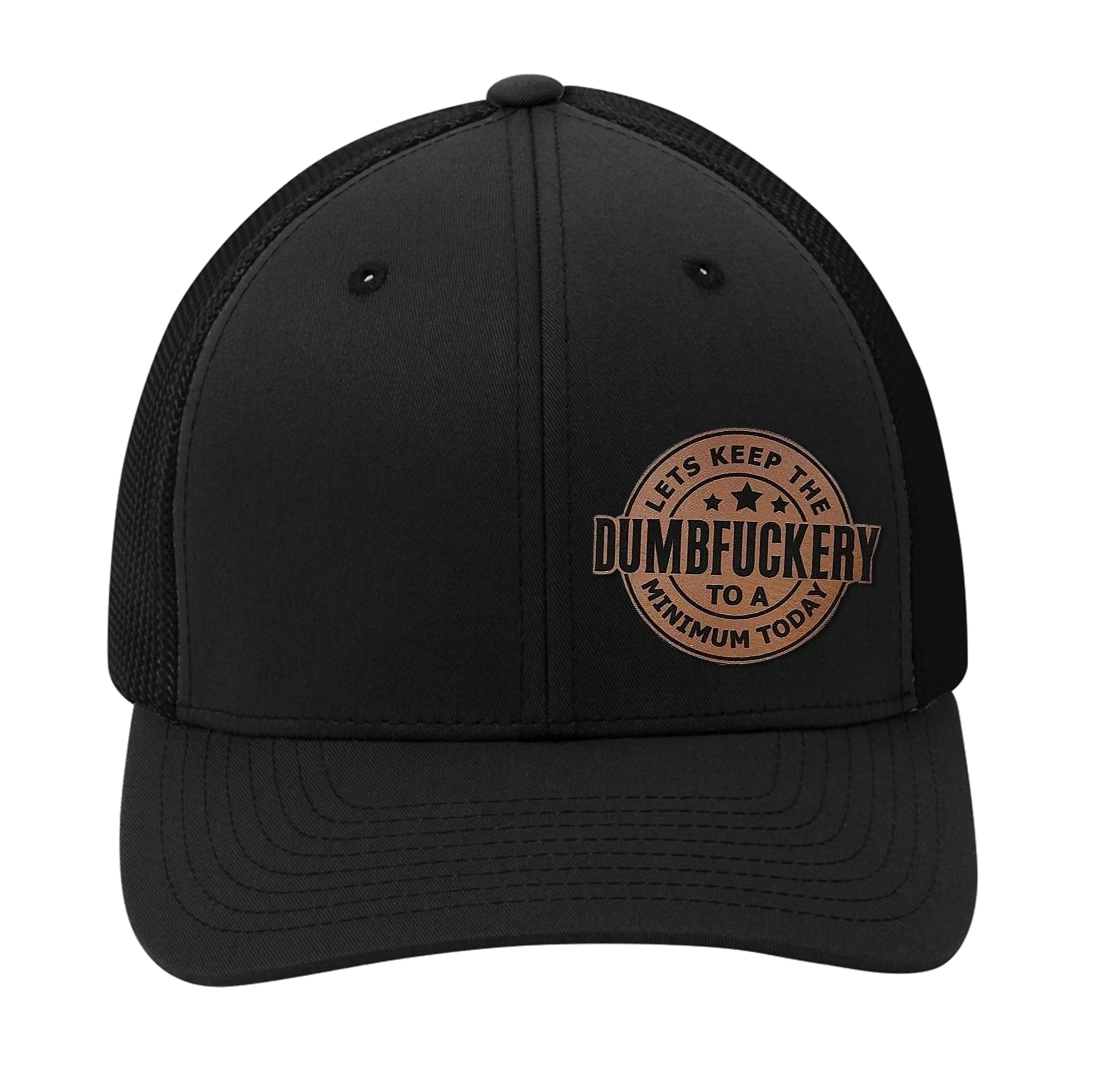 Dumbfuckery Leather Patch Hat