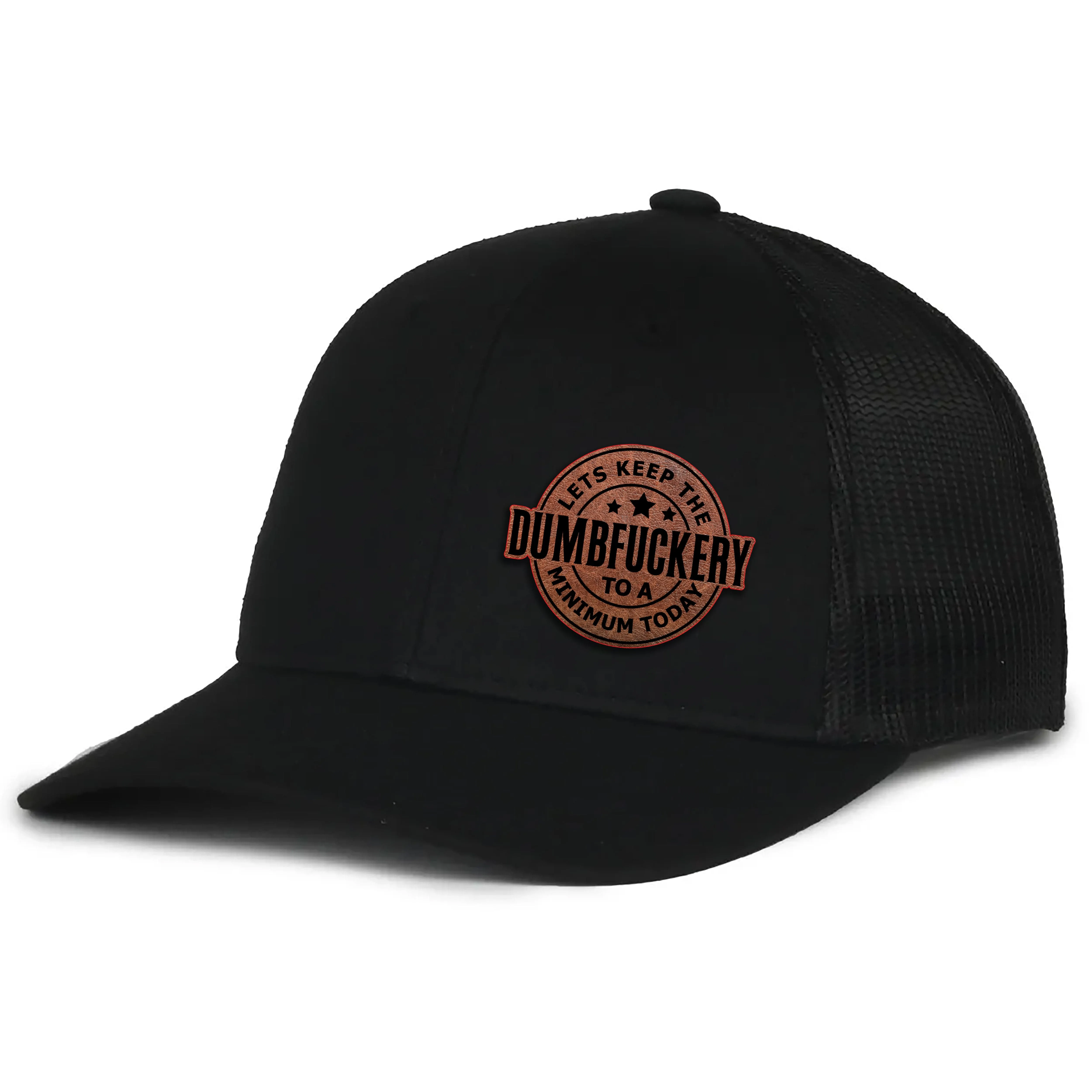 Dumbfuckery Leather Patch Hat