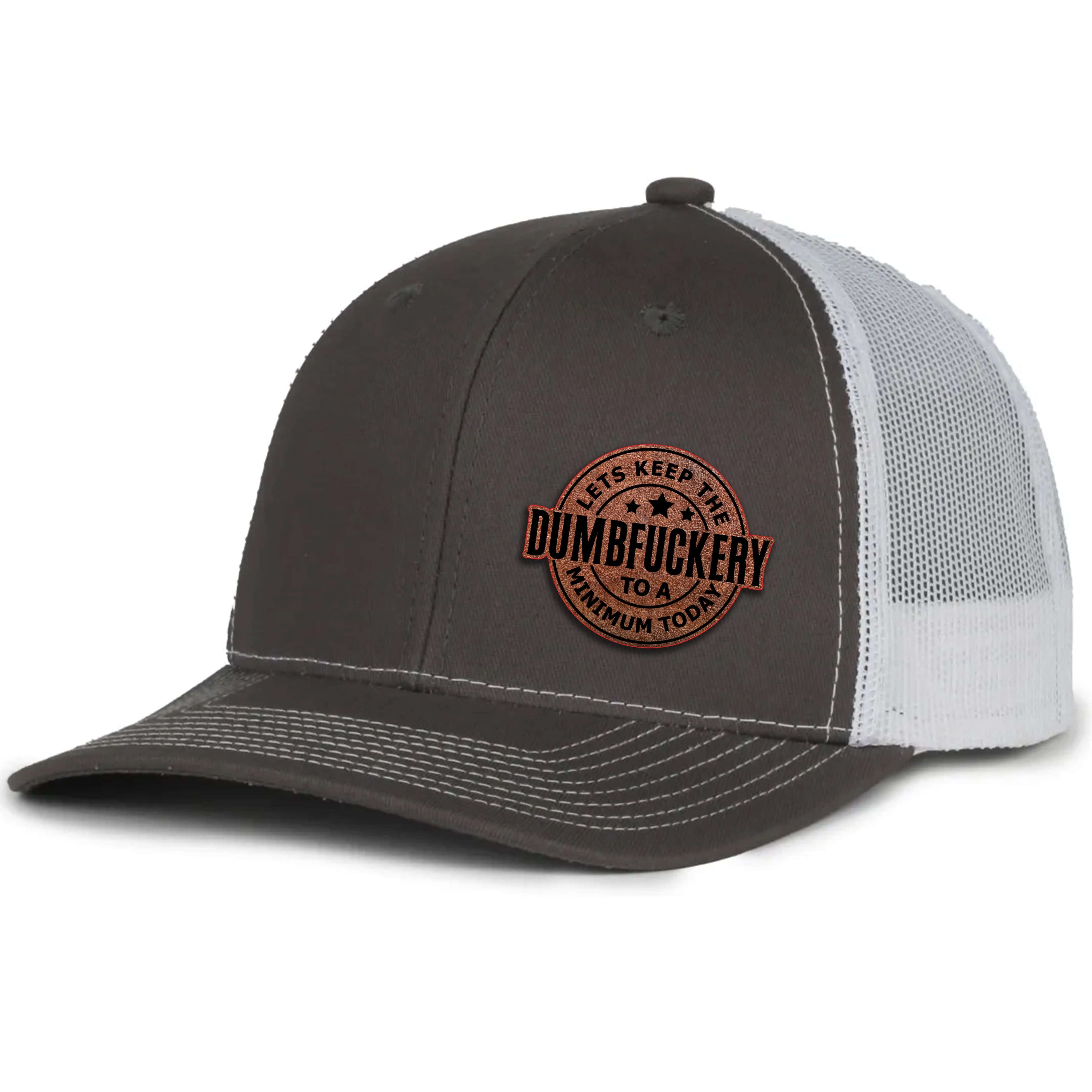 Dumbfuckery Leather Patch Hat
