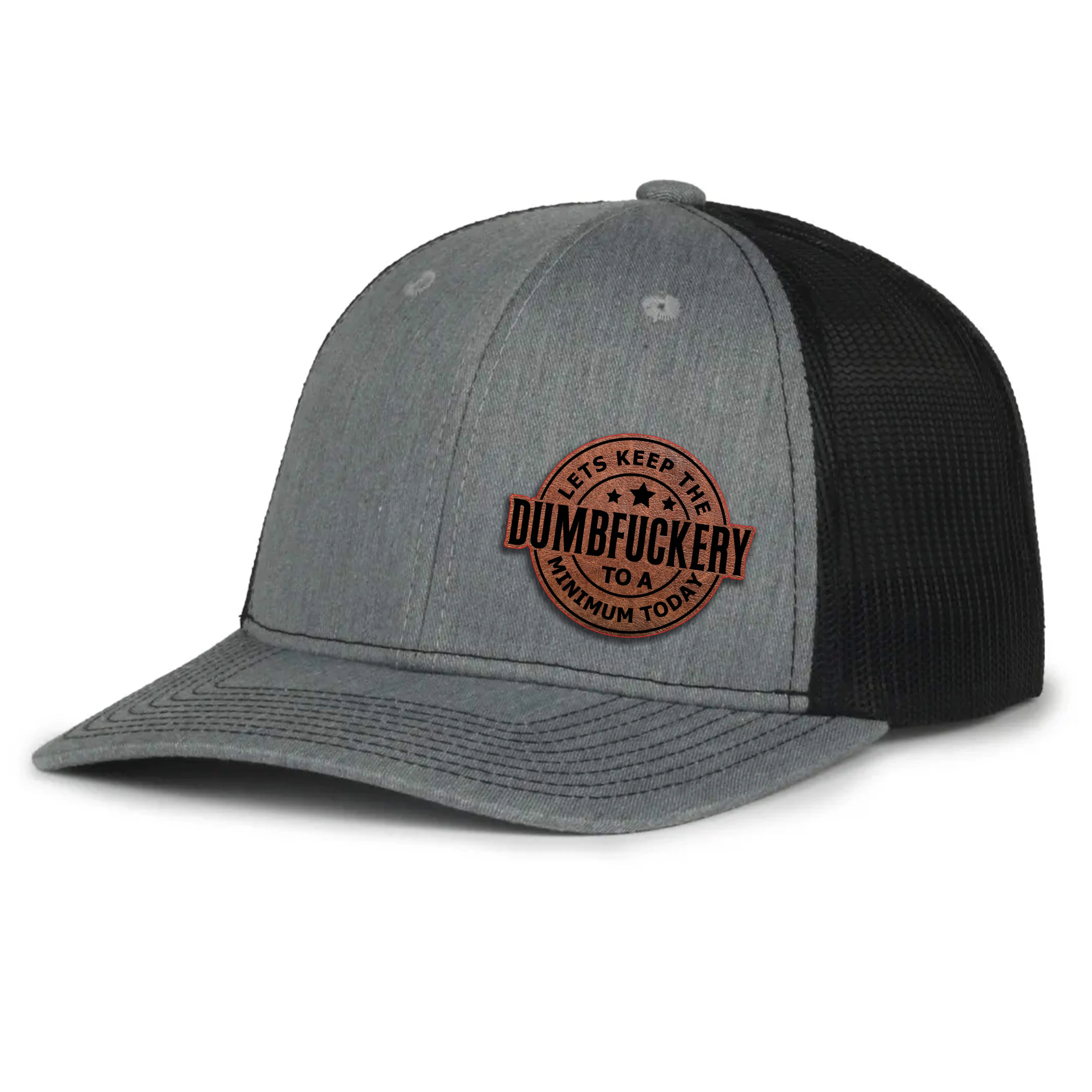 Dumbfuckery Leather Patch Hat