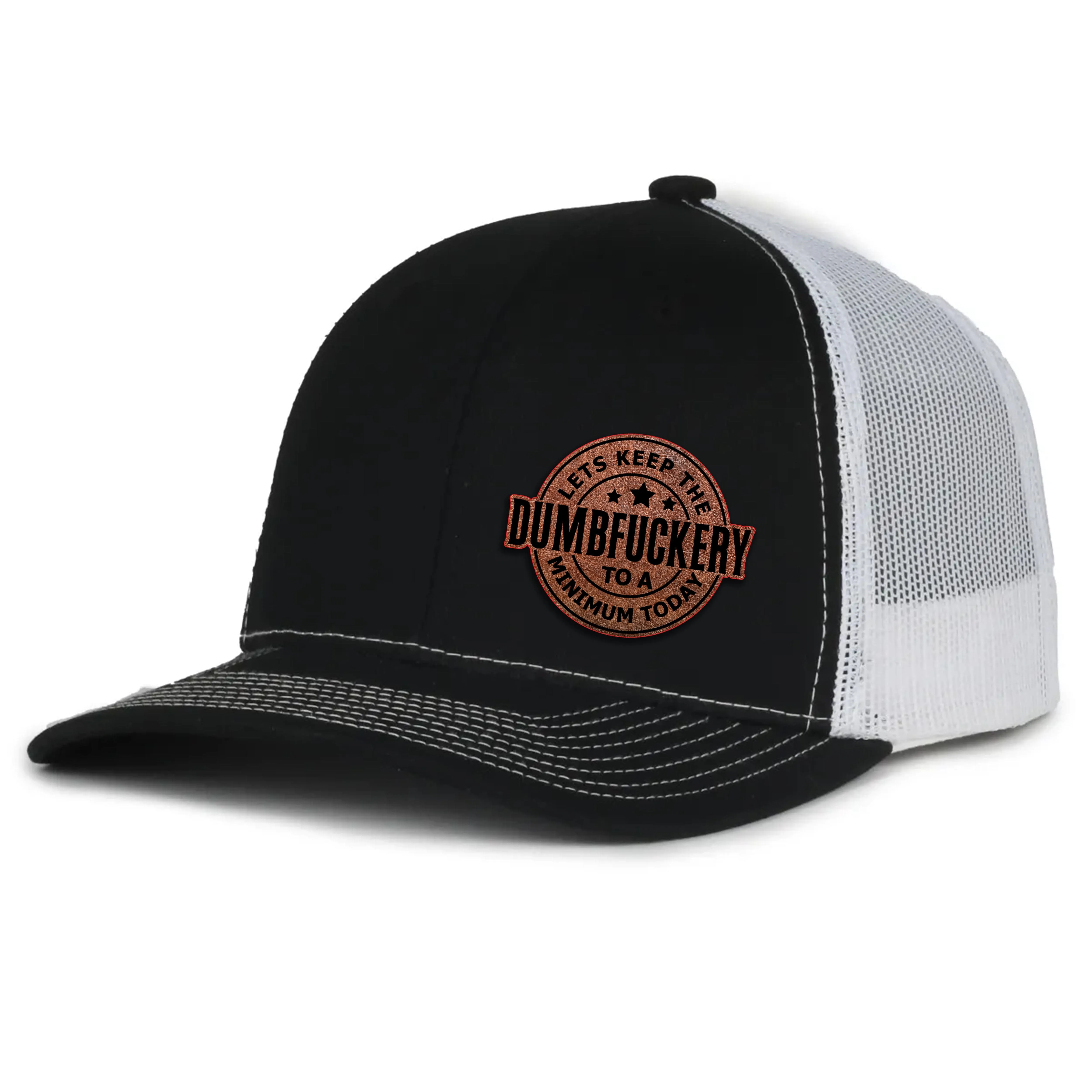 Dumbfuckery Leather Patch Hat
