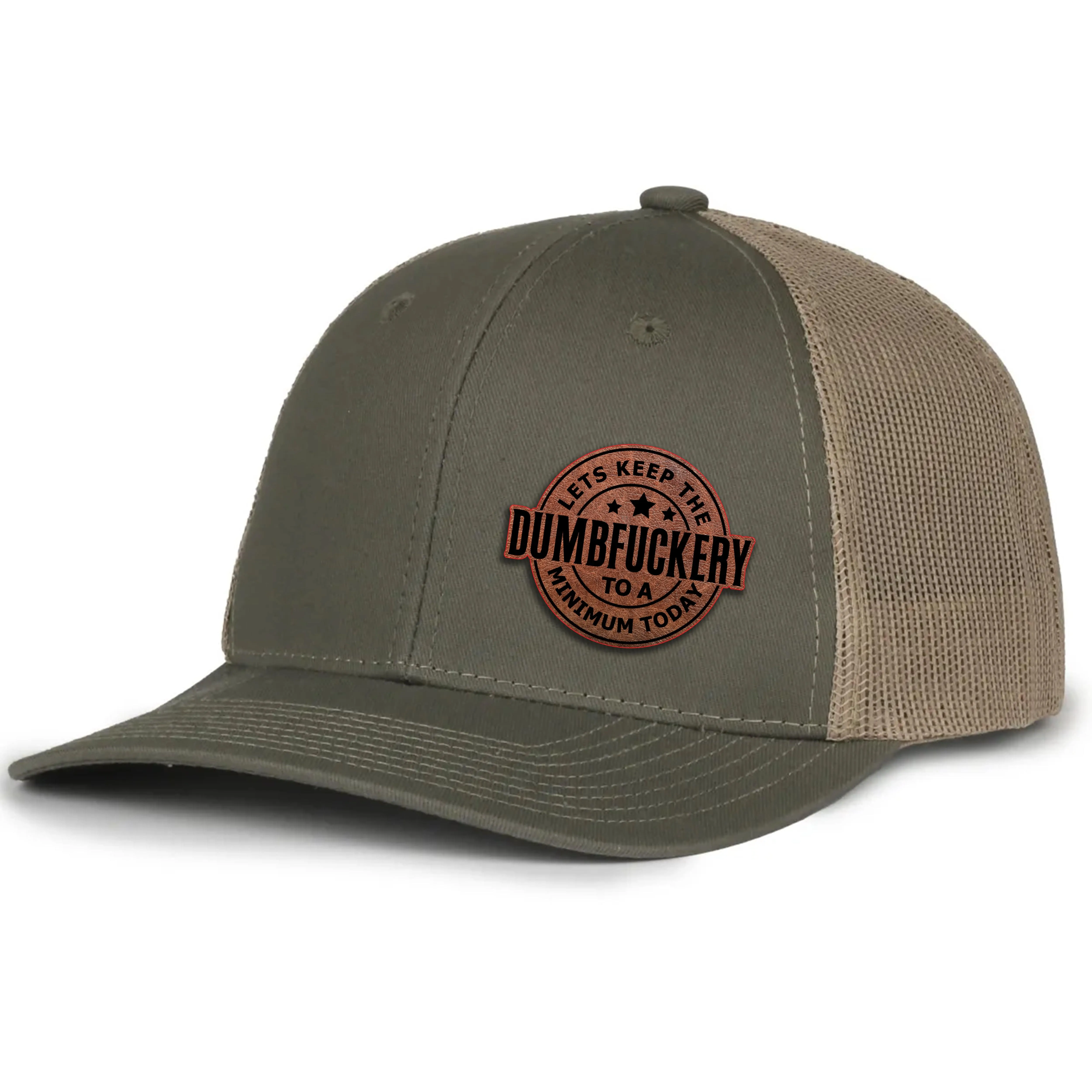 Dumbfuckery Leather Patch Hat