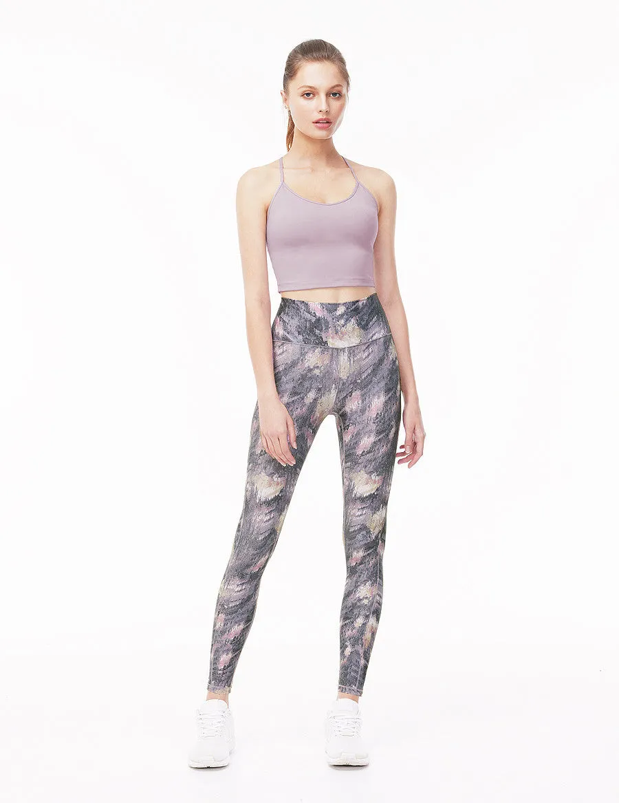 easyoga LA-VEDA Linear Back Shaping Cropped Tank - P18 Foggy Purple