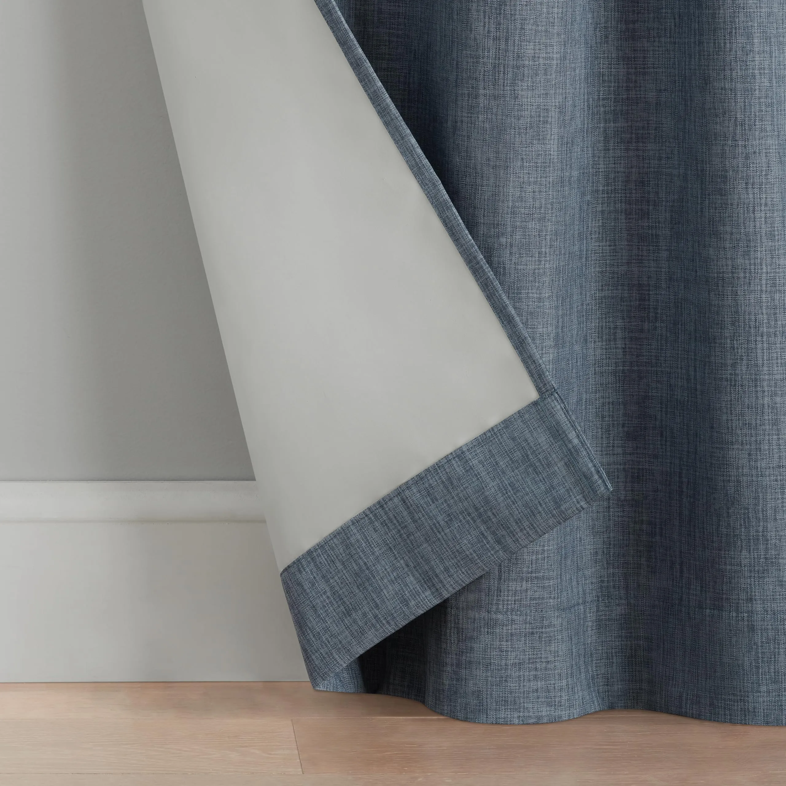 Eclipse Kids Chambray Solid 100% Blackout Grommet Curtain Panel
