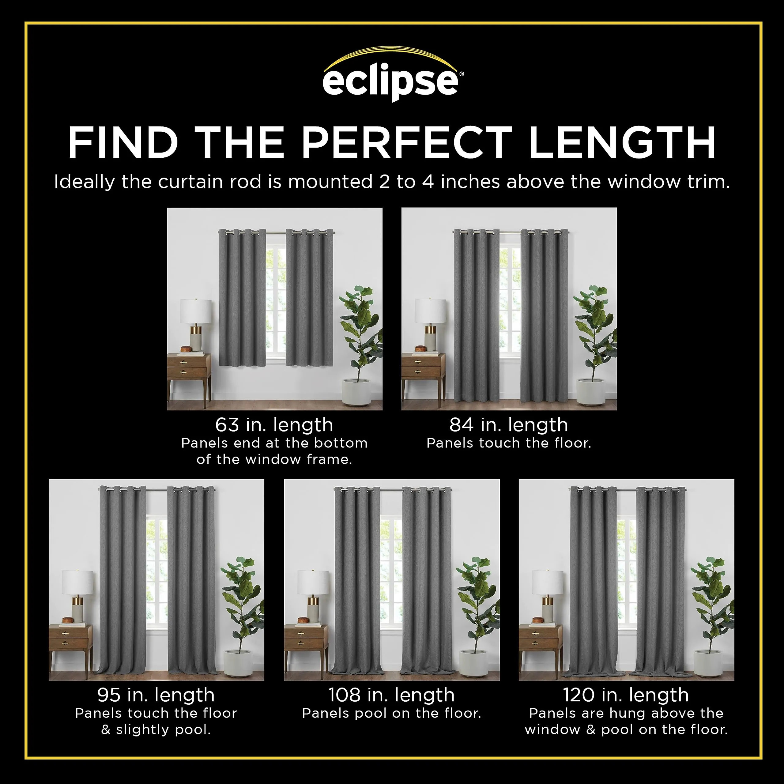 Eclipse Kids Chambray Solid 100% Blackout Grommet Curtain Panel