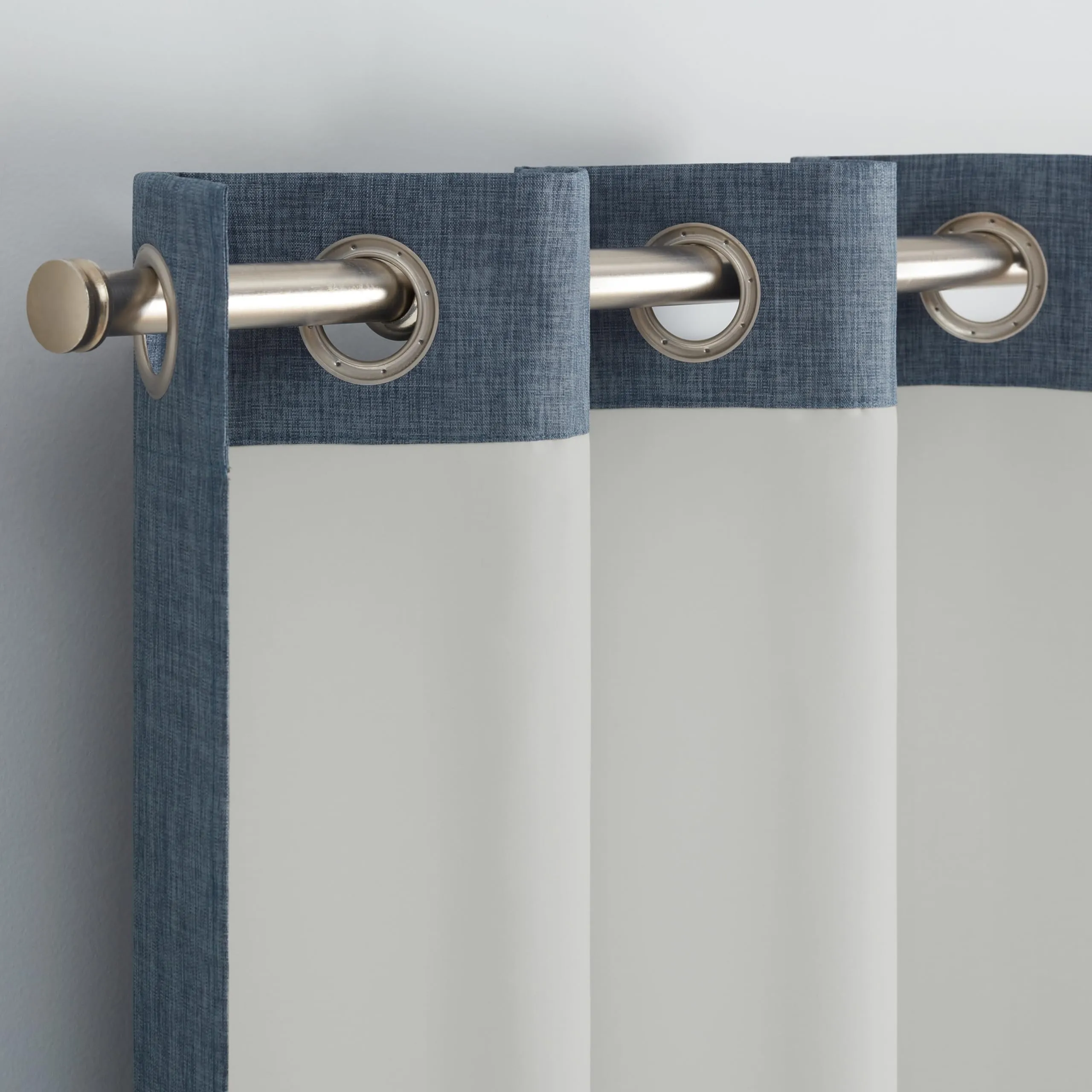 Eclipse Kids Chambray Solid 100% Blackout Grommet Curtain Panel