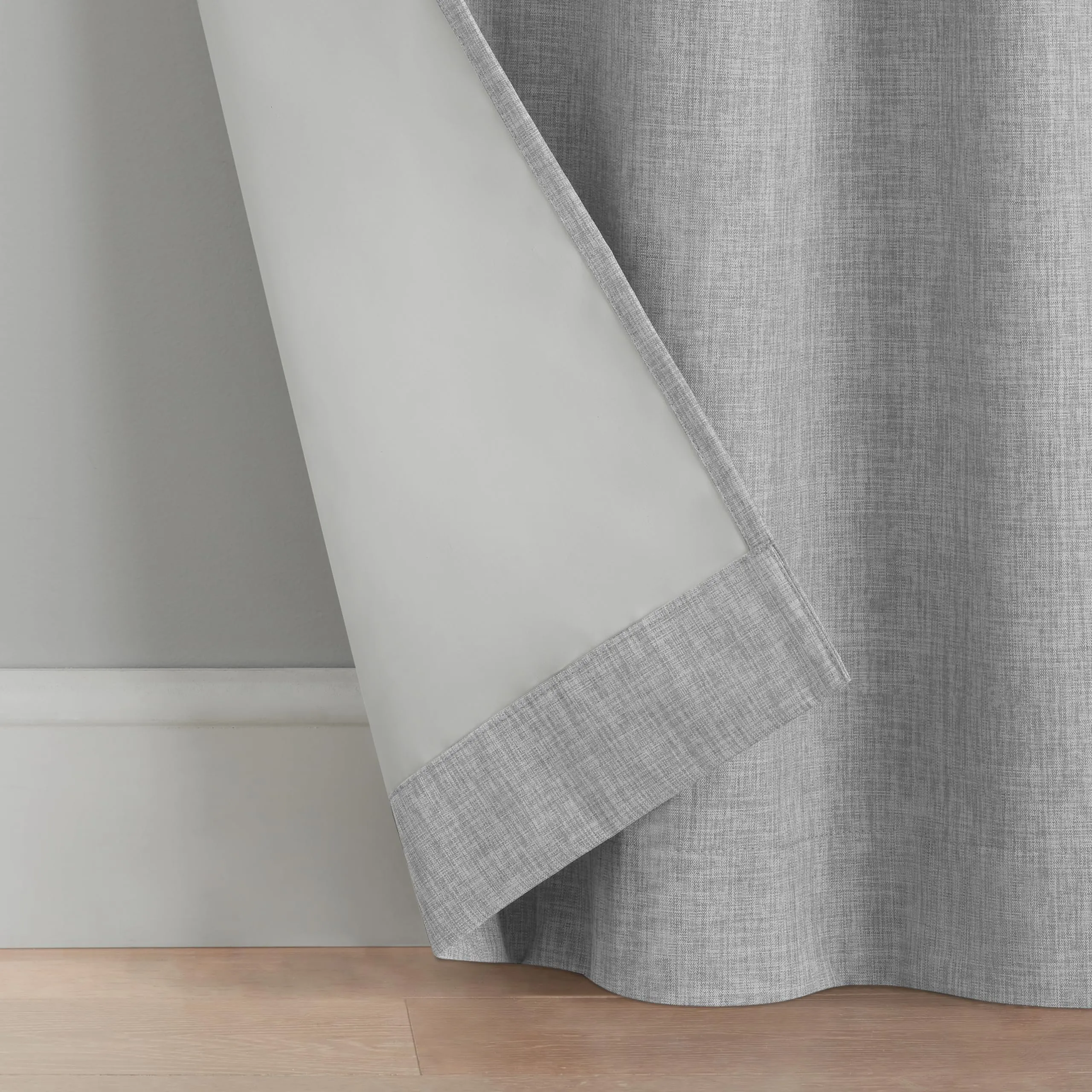 Eclipse Kids Chambray Solid 100% Blackout Grommet Curtain Panel
