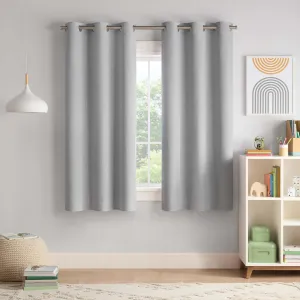 Eclipse Kids Chambray Solid 100% Blackout Grommet Curtain Panel
