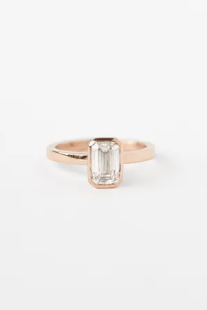 Emerald Aura Ring with 1.38ct Lab Diamond