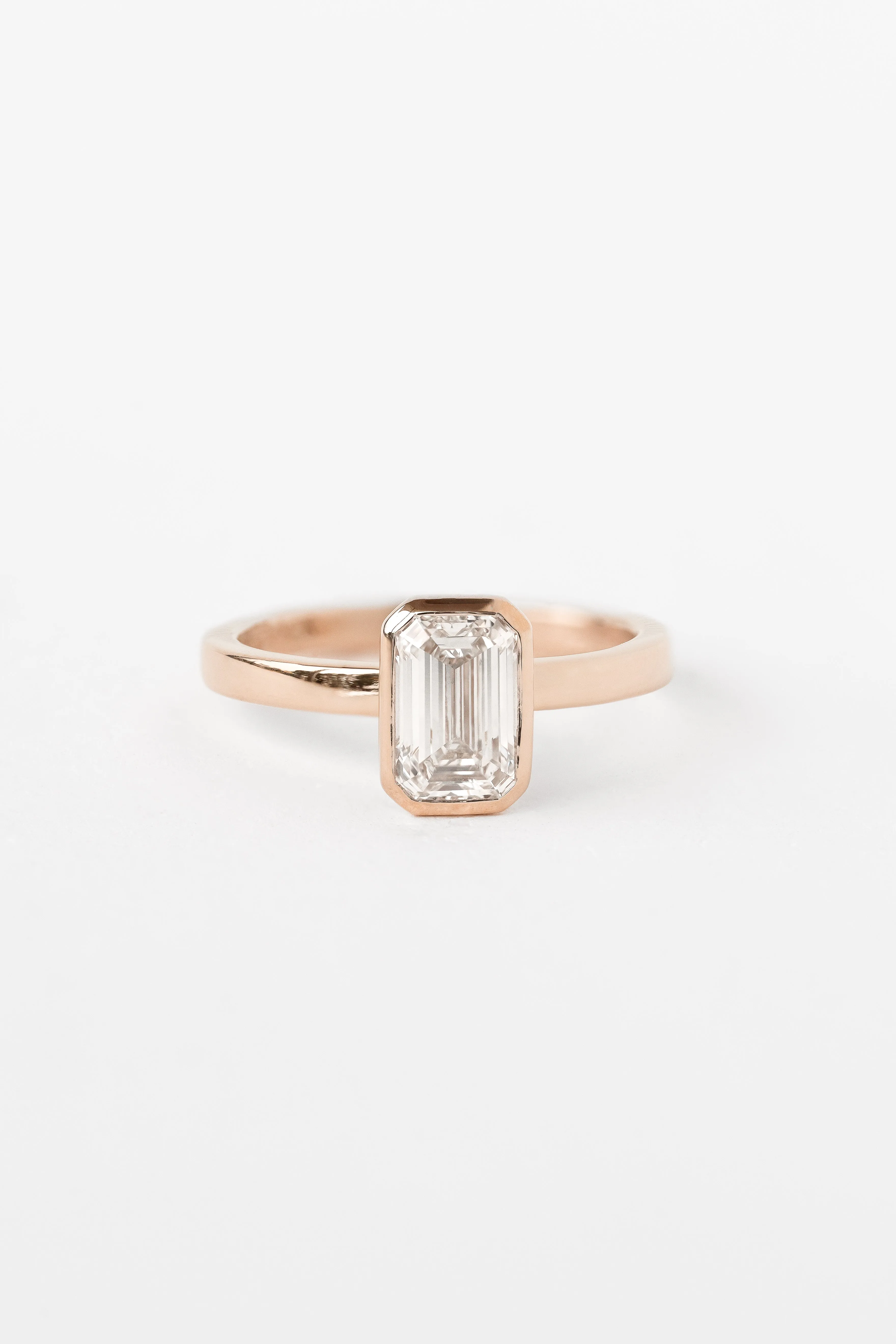 Emerald Aura Ring with 1.38ct Lab Diamond