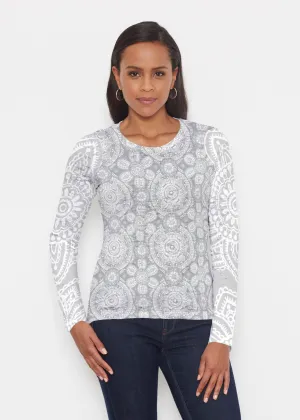 Etched Mod Grey (7964) ~ Signature Long Sleeve Crew Shirt