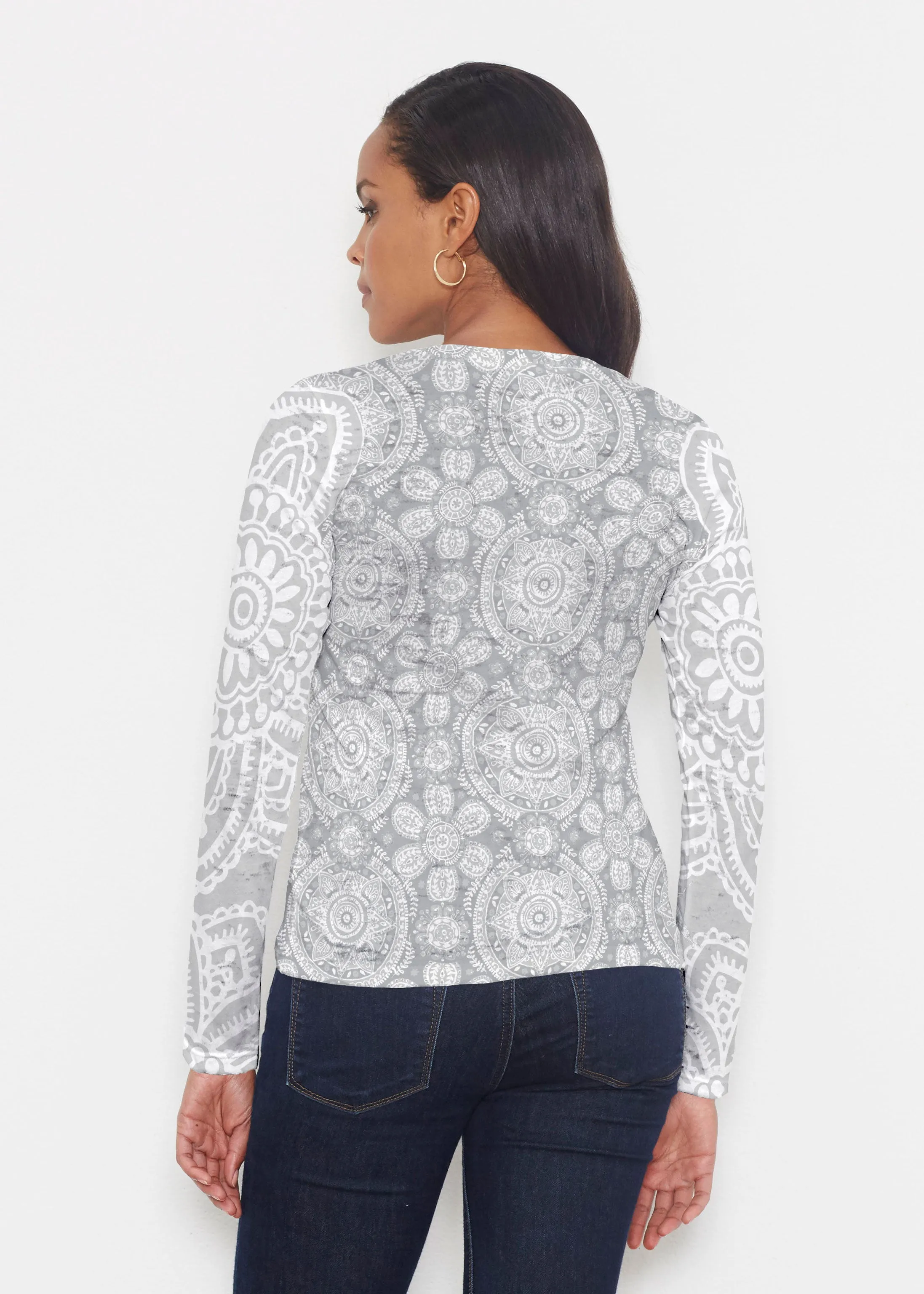 Etched Mod Grey (7964) ~ Signature Long Sleeve Crew Shirt