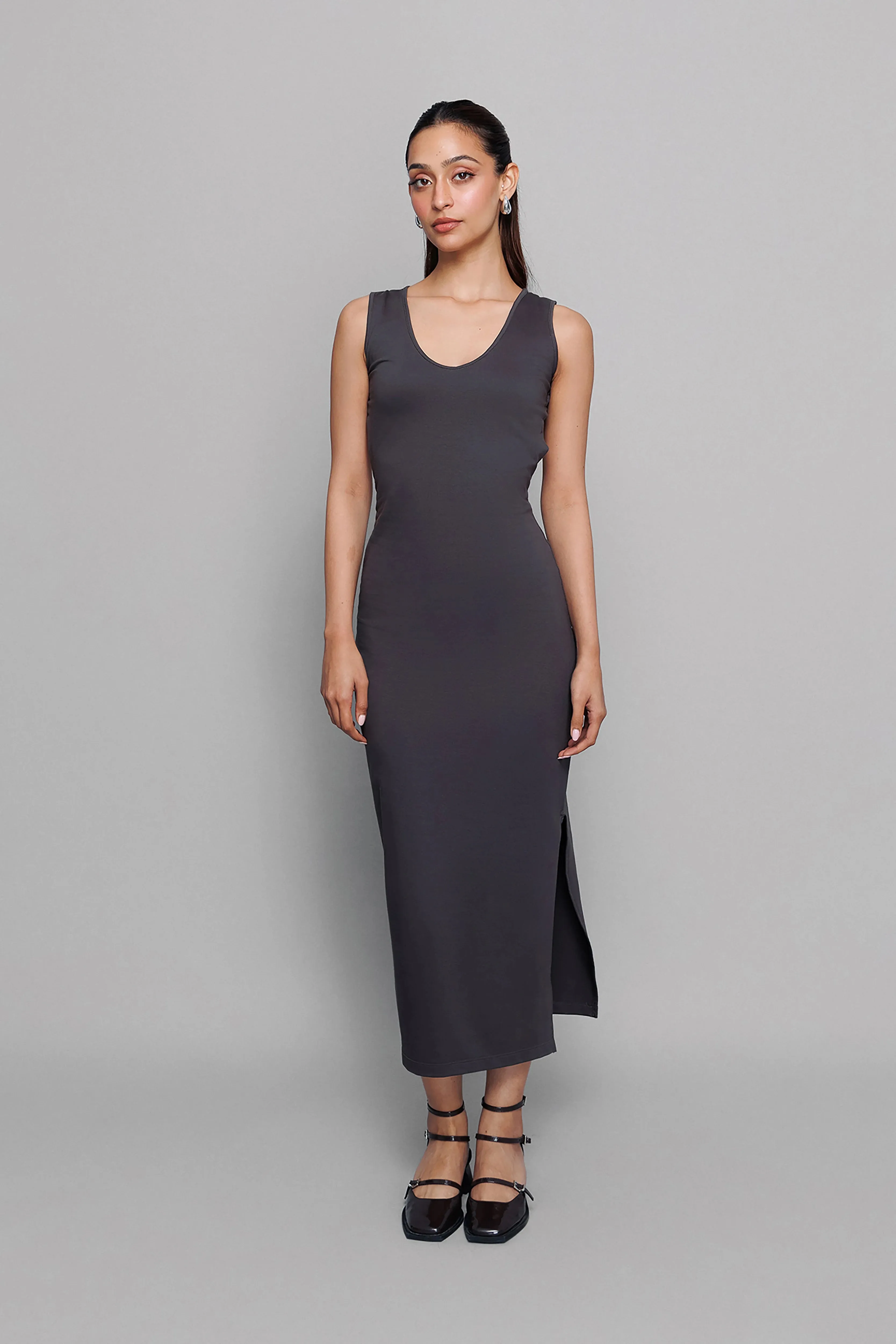 Eyelet Backless Statement Dress