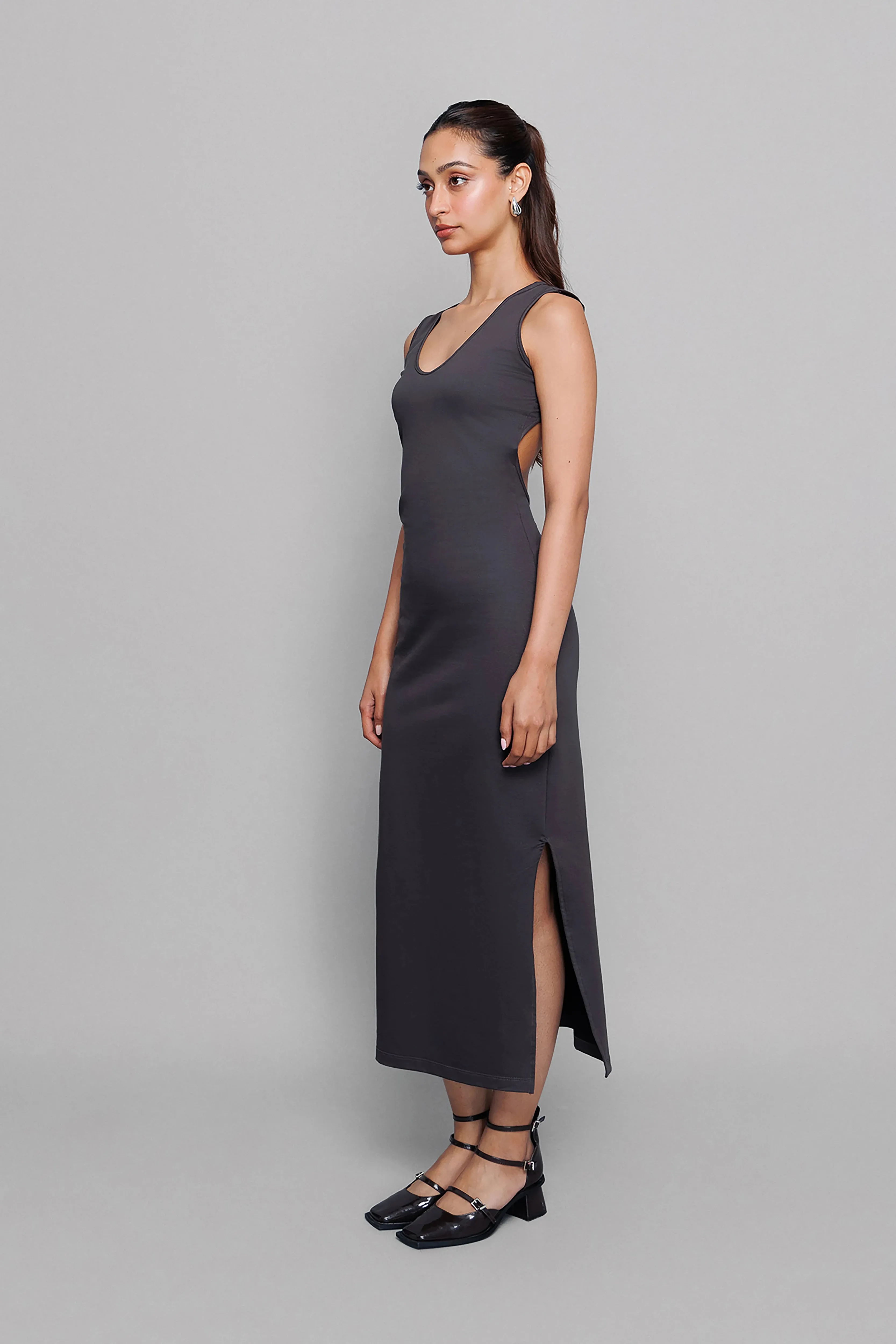 Eyelet Backless Statement Dress