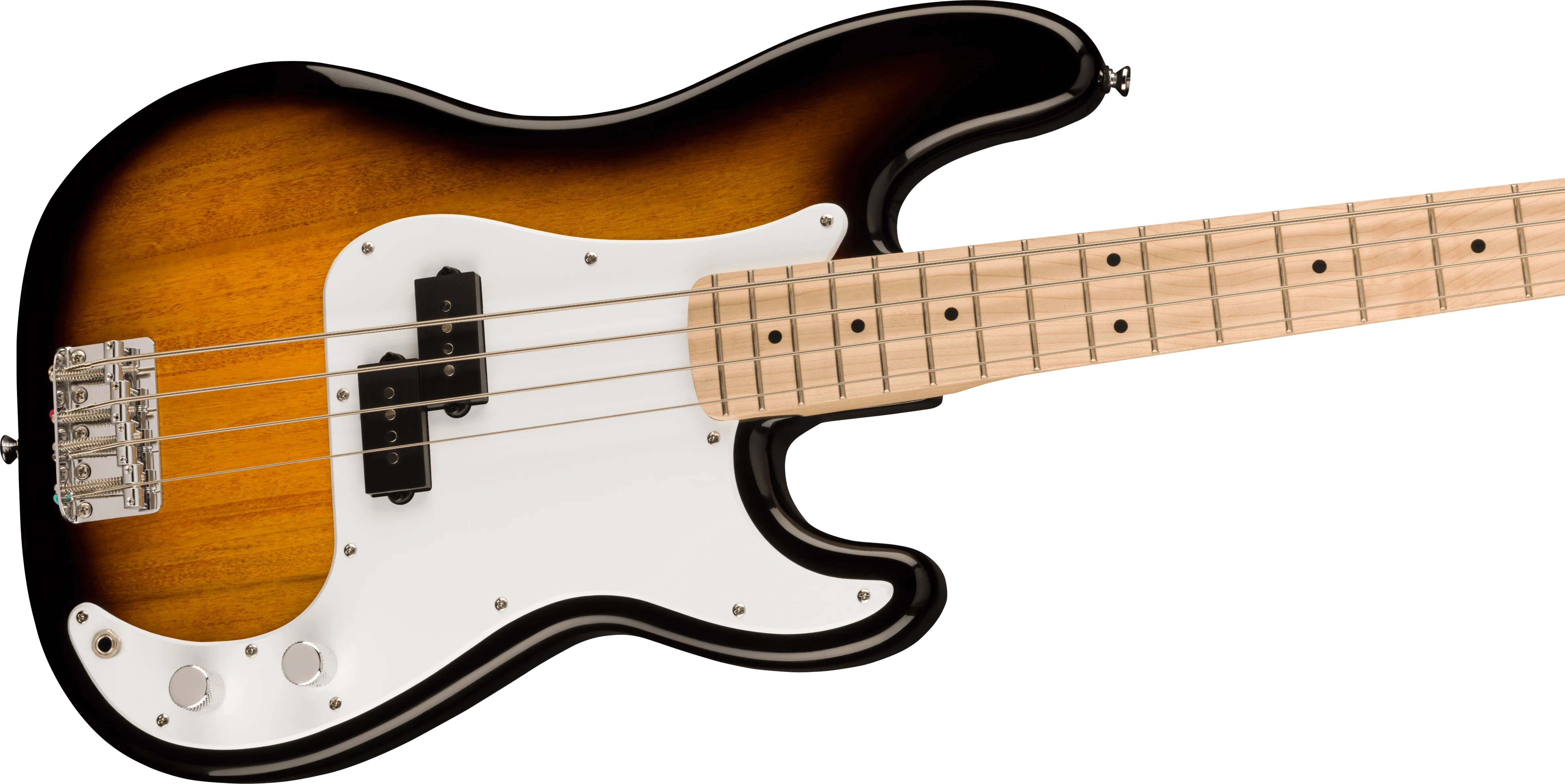 Fender Squier Sonic™ Precision Bass®, Maple Fingerboard, White Pickguard, 2-Color Sunburst